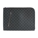 ルイヴィトン LOUIS VUITTON ダミエ グラフィット ポッシュ ドキュマン セカンドバッグ グレー N48247