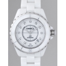 シャネル CHANEL Ｊ１２ zH1629 38mm　ホワイトセラミックブレス　12Pダイヤ　 ホワイト