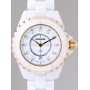 シャネル CHANEL Ｊ１２ zH2181 33mm　ホワイトセラミックブレス　11Pダイヤ　ピンクゴールドコンビ ホワイト