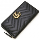 グッチ GUCCI ラウンドファスナー長財布(小銭入れ付き) GG Marmont Zip Around Wallet Black ブラック 443123 DRW1T 1000