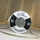 Chanel シャネル ショルダーバッグ シープスキン ホワイト+ブラック AFC180520207