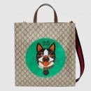 【GUCCI】GGスプリーム ボスコ グッチ トートバッグ コボストンテリア犬