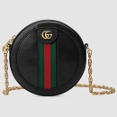 グッチ GUCCI 〔オフィディア〕ミニ ラウンド ショルダーバッグ（550618 CWG1G 1060）ブラック レザー