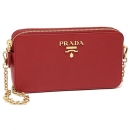 プラダ ショルダーバッグ 財布ショルダー ミニバッグ チェーンウォレット レディース PRADA 1DH010 QWA F068Z レッド