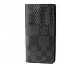 ルイ ヴィトン　 ポルトフォイユ ブラザ NM（二つ折長財布）　ダミエ グラフィット 3D キャンバス グラフィット（ブラック×グレー） N60436