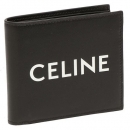 セリーヌ 二つ折り財布 バイフォールドウォレット ロゴ ブラック メンズ レディース CELINE 10C873DME 38SI 2021秋冬新作