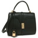 セリーヌ バッグ CELINE 188003BEY 38NO TOP HANDLE BAG 16バッグ セーズバッグ スモール シャイニーカーフスキン レディース ハンドバッグ ショルダーバッグ 無地 BLACK 黒