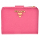 プラダ PRADA 2022年秋冬新作 財布 二つ折り レディース サフィアーノ ミニ財布 1ML018 QWA
