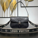 Louis Vuitton バッグ ブラック レザー ロゴ M46386