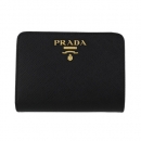 プラダ 二つ折り財布 コンパクト財布 レディース ブラック 1ML018 2CLU F0002 NERO