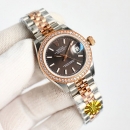 ROLEX(ロレックス) コピー 279381RBR ロレックス デイトジャストブラウン 279381RBR 10pダイヤ レディース