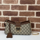 GUCCI パドロック スモール ショルダーバッグ ‎811705 KHNKG 8534 ベージュ＆ブラウン レディース