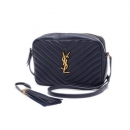 Saint Laurent コピー 612544 サンローランパリ コピー ルー カメラバッグ ショルダーバッグ レザー ネイビー 612544