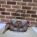 Gucci(グッチ) コピー 675797 21HRG 8375 GUCCI スモール トップハンドルバッグ 675797 21HRG 8375 ブルー&ブラウン