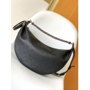 LOUIS VUITTON バイアMM M22822 モノグラムマヒナ レザー ブラック 斜め掛け 2WAY ポーチ付き 半月型 ハーフムーン ショルダーバッグ