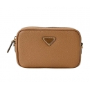 Prada(プラダ) コピー 1NF060 PRADA ショルダーバッグ レザー ミニバッグ ポーチ ポシェット クロスボディ 1NF060 2DKV キャメル