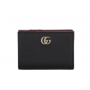 Gucci(グッチ) コピー 772738AAE5F1062 グッチ 二つ折り財布 レディース ダブルG バイカラー スモールウォレット ブラック 772738 AAE5F 1062