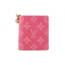 ルイヴィトン 二つ折り財布 モノグラム ポケットウォレット・ＬＶ チャーム ピンクM27680