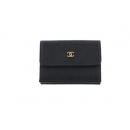 シャネル 三つ折り財布 レディース ブラック CHANEL AP4951 B22099 94305