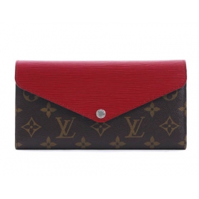 ルイヴィトン LOUIS VUITTON モノグラム ポルトフォイユ?マリールー ロン 長財布 フューシャ M60498