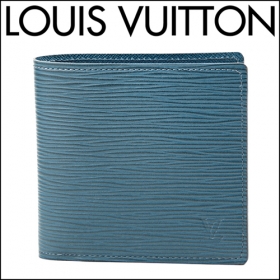ルイヴィトン 2つ折り財布 M60613 財布 エピ EPI マルコ メンズ BLUE CELESTE(ブルーセレスト) ブルー 青