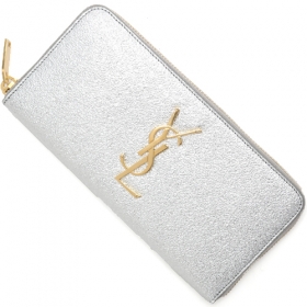 サンローランパリ 財布 モノグラム 【MONOGRAMME】 YSL シルバー 370776 C133J 8163 レディース