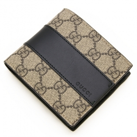 グッチ GUCCI 2つ折り財布(小銭入れ付き) GG Supreme Coin Wallet GG Supreme ベージュ/ブラック 451236 KGDHN 9769