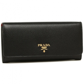 プラダ 長財布 レディース PRADA 1MH132 2BG5 F0LJ4 ブラック レッド