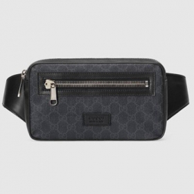 グッチ GUCCI ソフト GGスプリーム ベルトバッグ GGスプリーム キャンバス ブラック レザー（474293 K9RRN 1095）