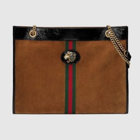 グッチ GUCCI 〔ラジャ〕ラージトートバッグ（537219 0X7BX 2876）ブラウン スエード