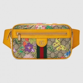 グッチ GUCCI〔オフィディア〕GGフローラ ベルトバッグ イエロー/GGスプリーム フローラ プリント（574796 HWHCC 9783）