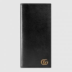 グッチ GUCCI〔GGマーモント〕 レザー ロングウォレット（428740 DJ20T 1000）ブラック レザー