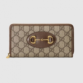 グッチ GUCCI〔グッチ ホースビット 1955〕ジップアラウンドウォレットスタイル（621889 92TCG 8563）GGスプリーム ブラウン