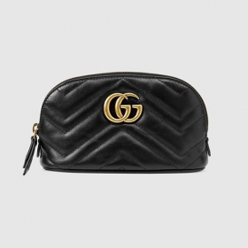 グッチ GUCCI〔GGマーモント〕コスメティックケーススタイル（625544 DTDHT 1000）ブラック レザー