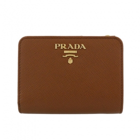 プラダ 二つ折り財布 レディース ブラウン 1ML018 QWA F0046