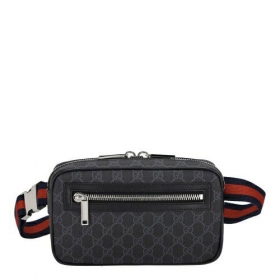 792094 FADJM 1043 コピー グッチ ショルダーバッグ メンズ レディース GG ブラック スモール ベルトバッグ ブラック GUCCI 792094 FADJM 1043